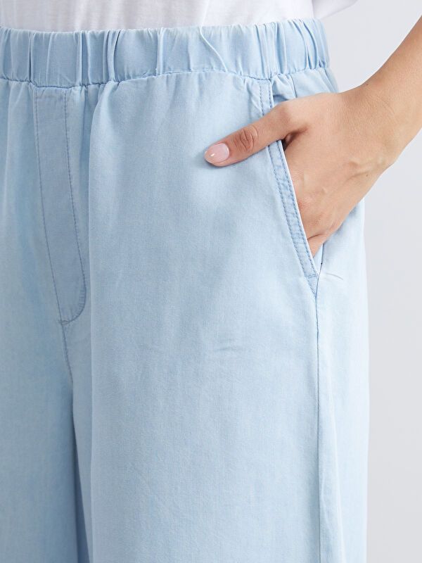 Moudda LC Waikiki - Pantalon tissé en denim Femme Canne indigo clair - Tunisie 3