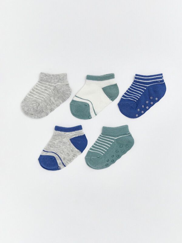 Moudda LC Waikiki - Chaussettes liner trainer (sport) pour Garçon couleur Gris mélangé - Tunisie 1