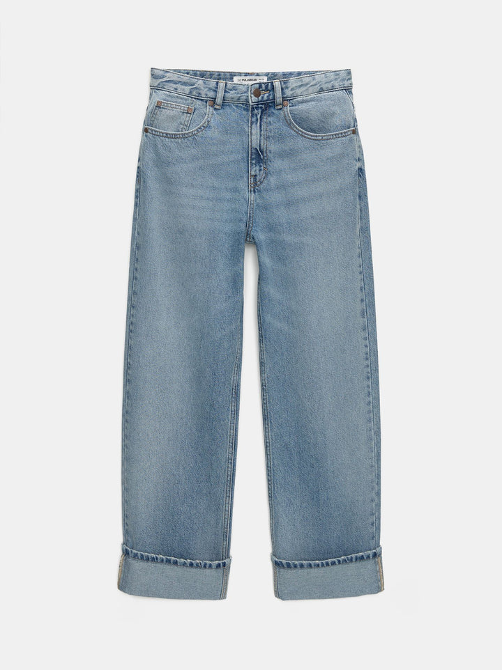 Moudda PULL & BEAR - Pantalon Denim Baggy Revers Bas - Tunisie 2
