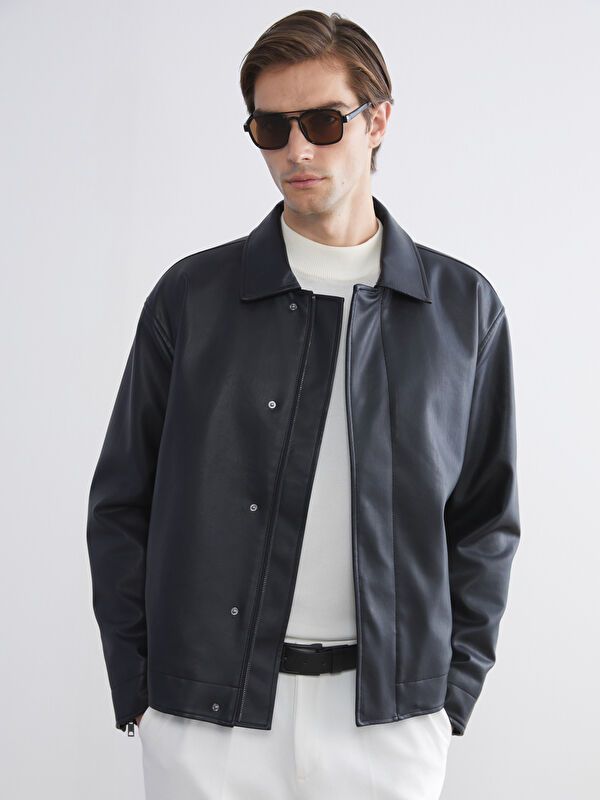 Moudda LC Waikiki - Manteau en cuir PU lourd pour Hommes - Tunisie 1