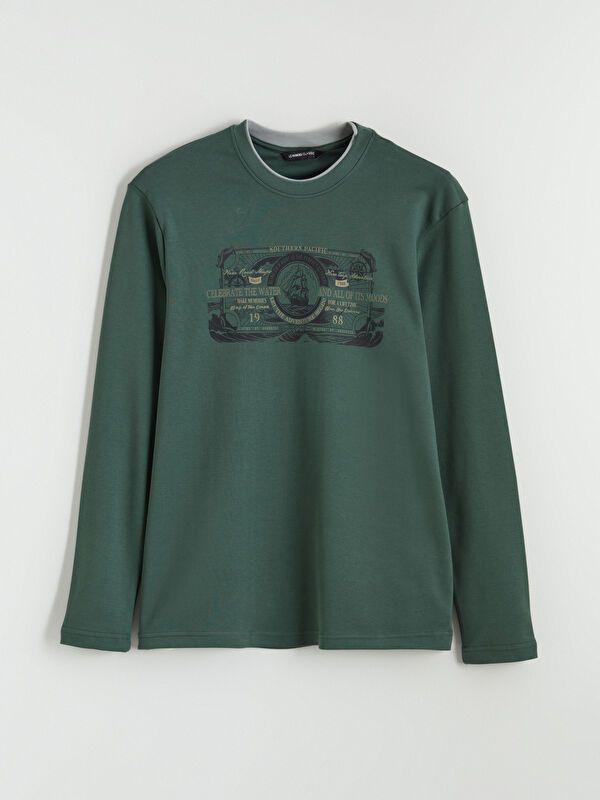 Moudda LC Waikiki - Sweatshirt imprimé basique pour Homme - Tunisie 2