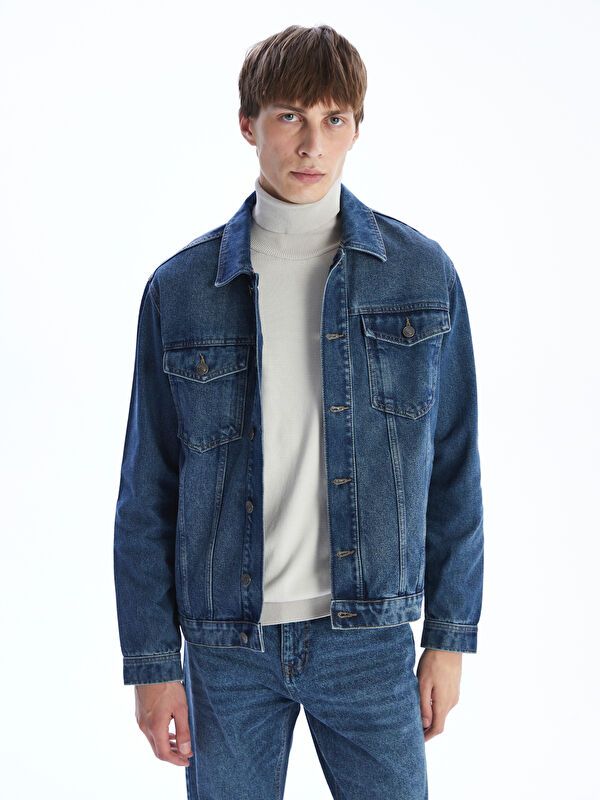 Moudda LC Waikiki - Manteau tissé en denim Homme Rodéo mid indigo - Tunisie 1