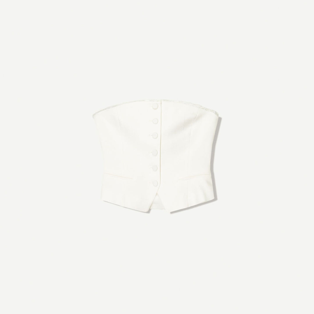 Moudda BERSHKA - Gilet Off-Shoulder - Bi-matière - Tunisie 1