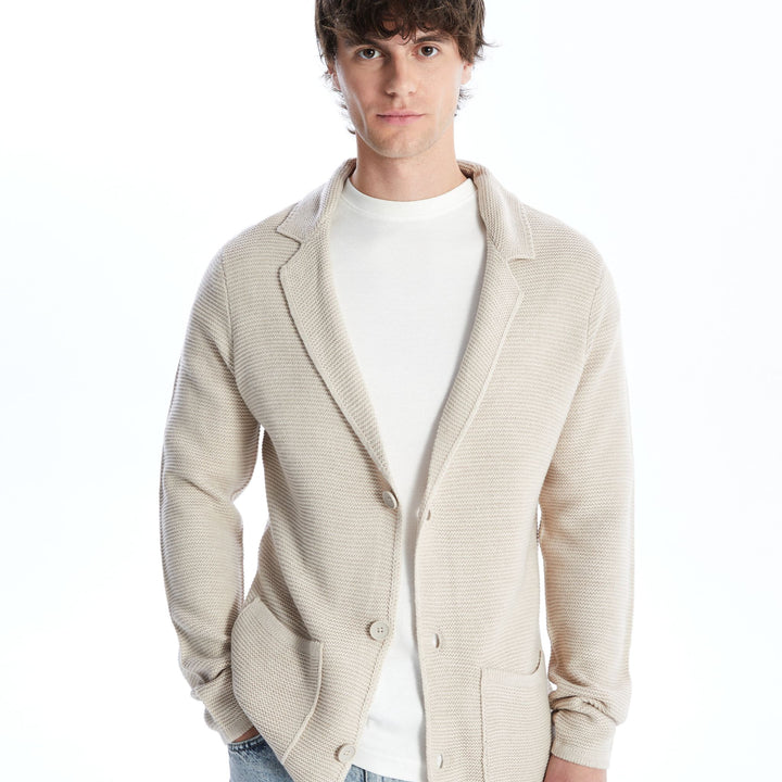 Moudda LC Waikiki - Cardigan en tricot Homme Beige clair - Tunisie 1