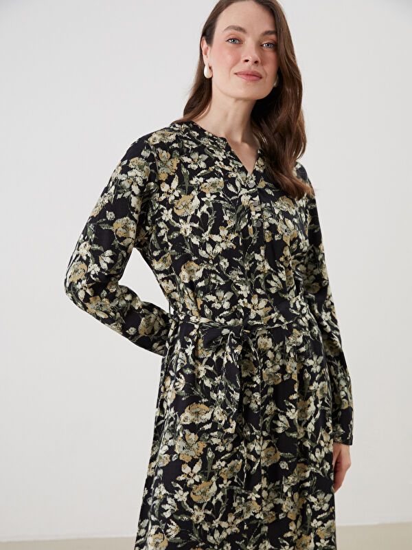 Moudda LC Waikiki - Robe tissée manches longues Femme Imprimé mélange - Tunisie 2