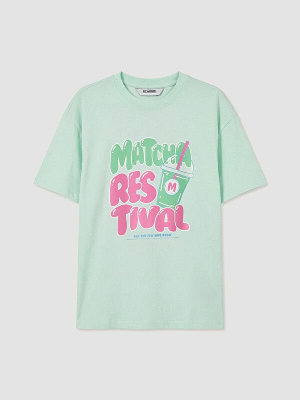 Moudda LC Waikiki - Body manches courtes en jersey pour Fille couleur Vert clair - Tunisie 1