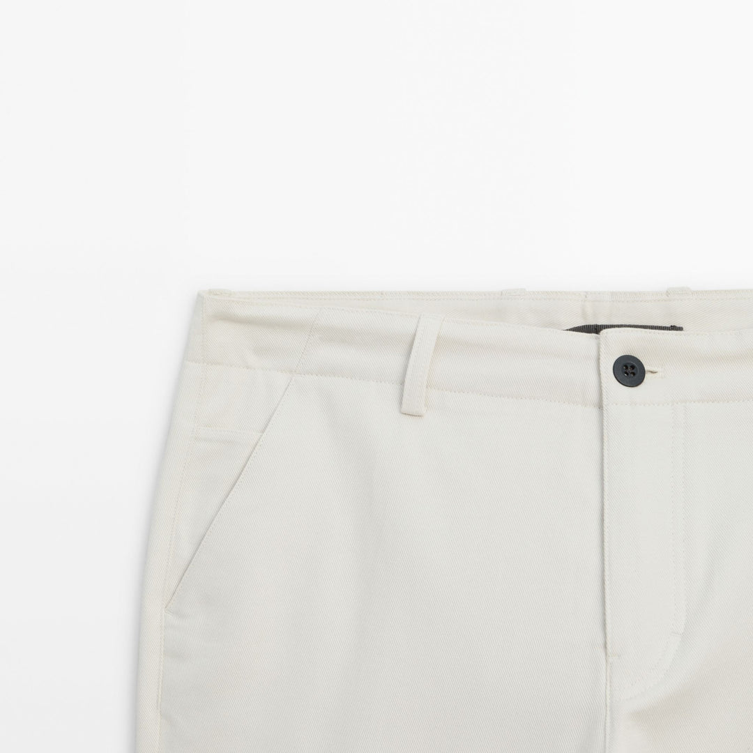Moudda Massimo Dutti - Pantalon sergé coton coupe fuselée - Tunisie 3