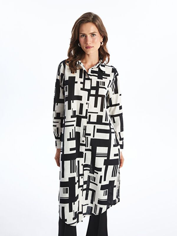 Moudda LC Waikiki - Tunique imprimée tissée cv à manches longues pour Femmes - Tunisie 2