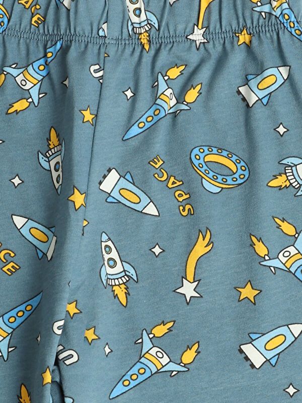 Moudda LC Waikiki - Pyjama manches longues en jersey couleur Bleu indigo clair imprimé pour garçons - Tunisie 7