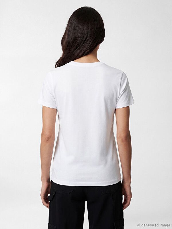 Moudda LC Waikiki - Body basique manches courtes en jersey pour Femme couleur Blanc - Tunisie 4