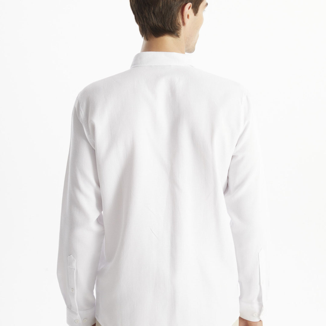 Moudda LC Waikiki - Chemise tissée manches longues Homme Buxe blanc - Tunisie 4