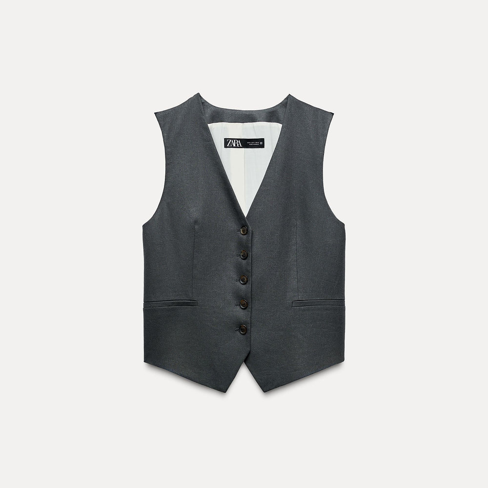 Moudda ZARA - Gilet tailleur lin (Ensemble) - Tunisie 2