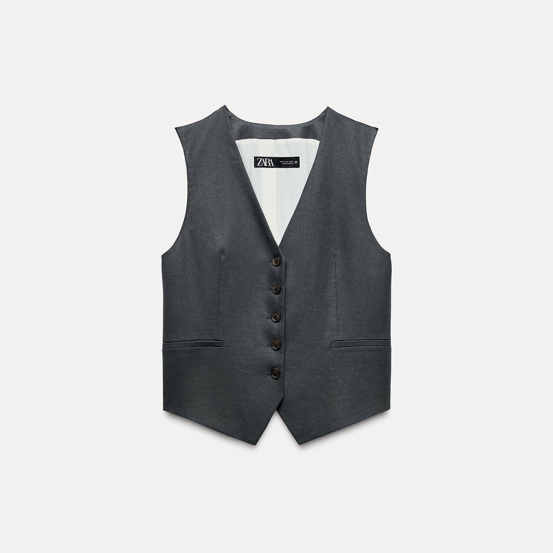 Moudda ZARA - Gilet tailleur lin (Ensemble) - Tunisie 2