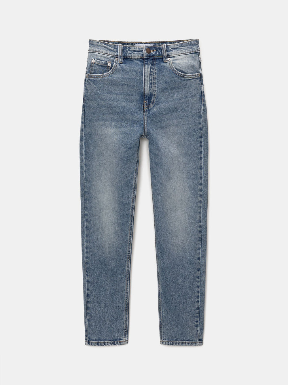 Moudda PULL & BEAR - Pantalon Mom Confort Bleu Moyen - Tunisie 3