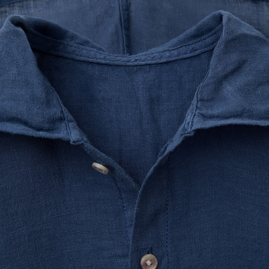 Moudda ZARA - Chemise Enfant Capuche - 100% Lin & Marine (6T) - Tunisie 3