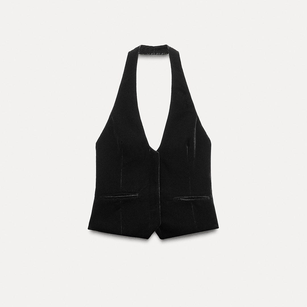 Moudda ZARA - Haut velours bustier à boutons - Tunisie 1