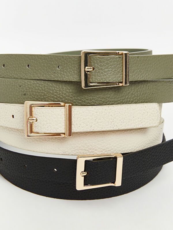 Moudda LC Waikiki - Ceintures et bretelles Femme Kaki clair - Tunisie 5