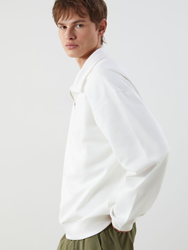 Moudda LC Waikiki - Sweatshirt en jersey Homme Ecru - Tunisie 1