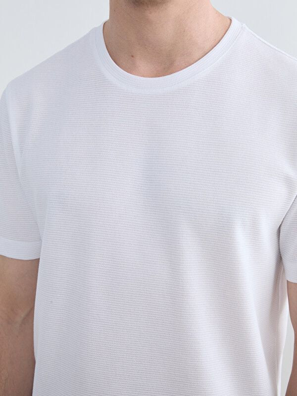 Moudda LC Waikiki - T-shirt manches courtes en jersey pour Homme couleur Blanc - Tunisie 3