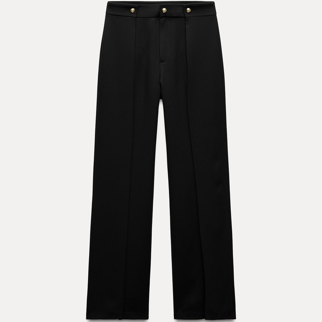 Moudda ZARA - Pantalon ample plissé bouton doré - Tunisie 1