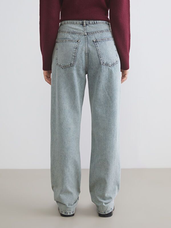 Moudda LC Waikiki - Pantalon en jean couleur Bleu clair pour femmes - Tunisie 4