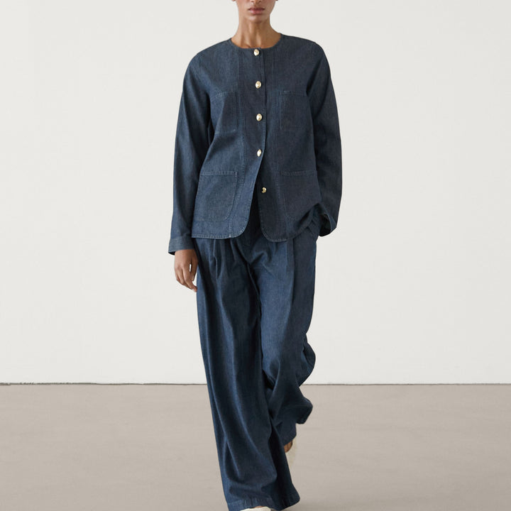 Moudda Massimo Dutti - Pantalon effet jean détail plis - Tunisie 8