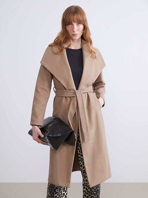 Moudda LC Waikiki - Manteau effet laine Femme Vison - Tunisie 2