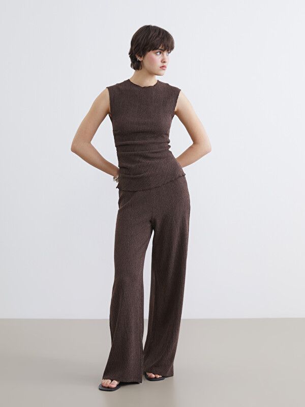 Moudda LC Waikiki - Body manches courtes en jersey pour Femme couleur Marron - Tunisie 2
