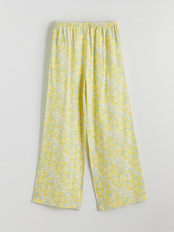 Moudda LC Waikiki - Pantalon en tissu pour Fille couleur Jaune imprimé - Tunisie 3