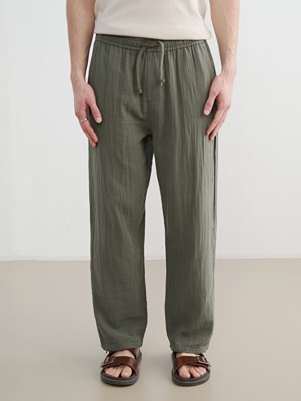 Moudda LC Waikiki - Pantalon mi-saison en tissu pour Homme couleur Vert kaki - Tunisie 2