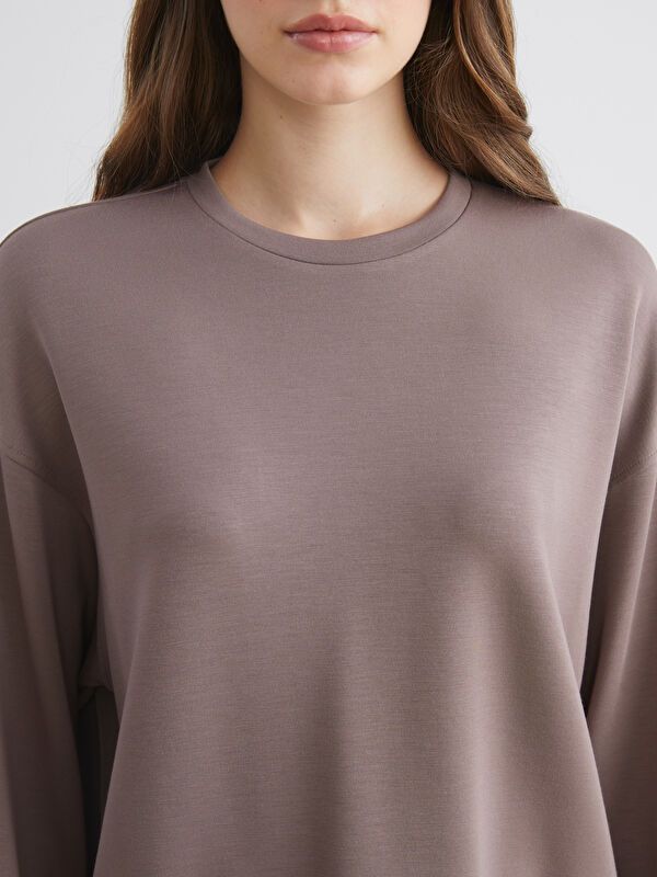 Moudda LC Waikiki - Sweatshirt en jersey Femme Brun - Tunisie 3