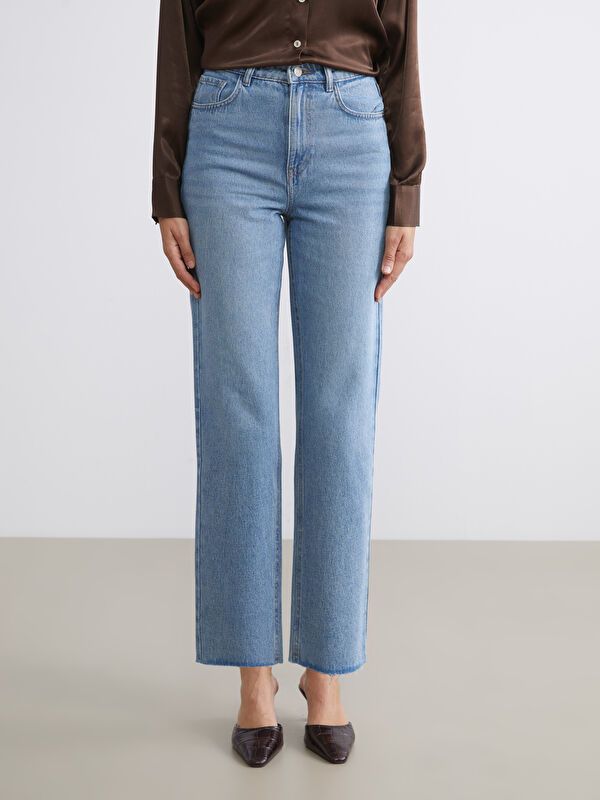 Moudda LC Waikiki - Pantalon jean tissé basique Femme Rodéo mid indigo - Tunisie 2