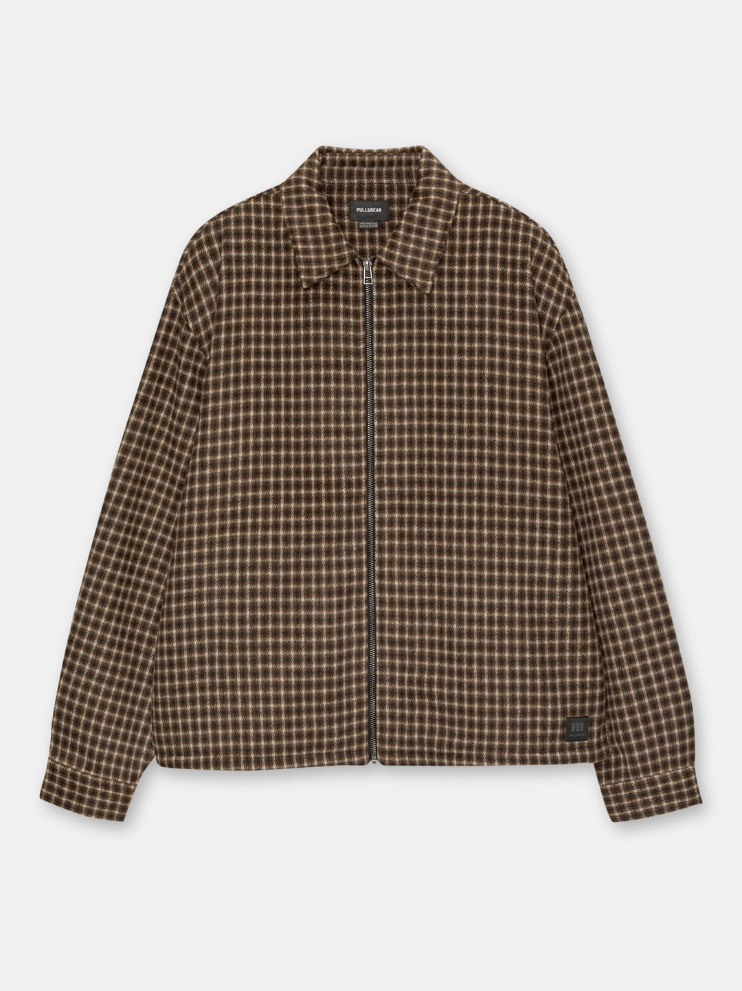 Moudda PULL & BEAR - Surchemise Manches Longues Mini Check à Fermeture - Tunisie 1