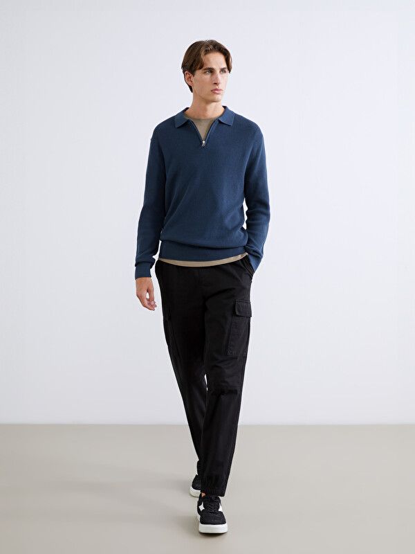 Moudda LC Waikiki - Pantalon cargo en tissu pour Homme couleur Noir - Tunisie 1