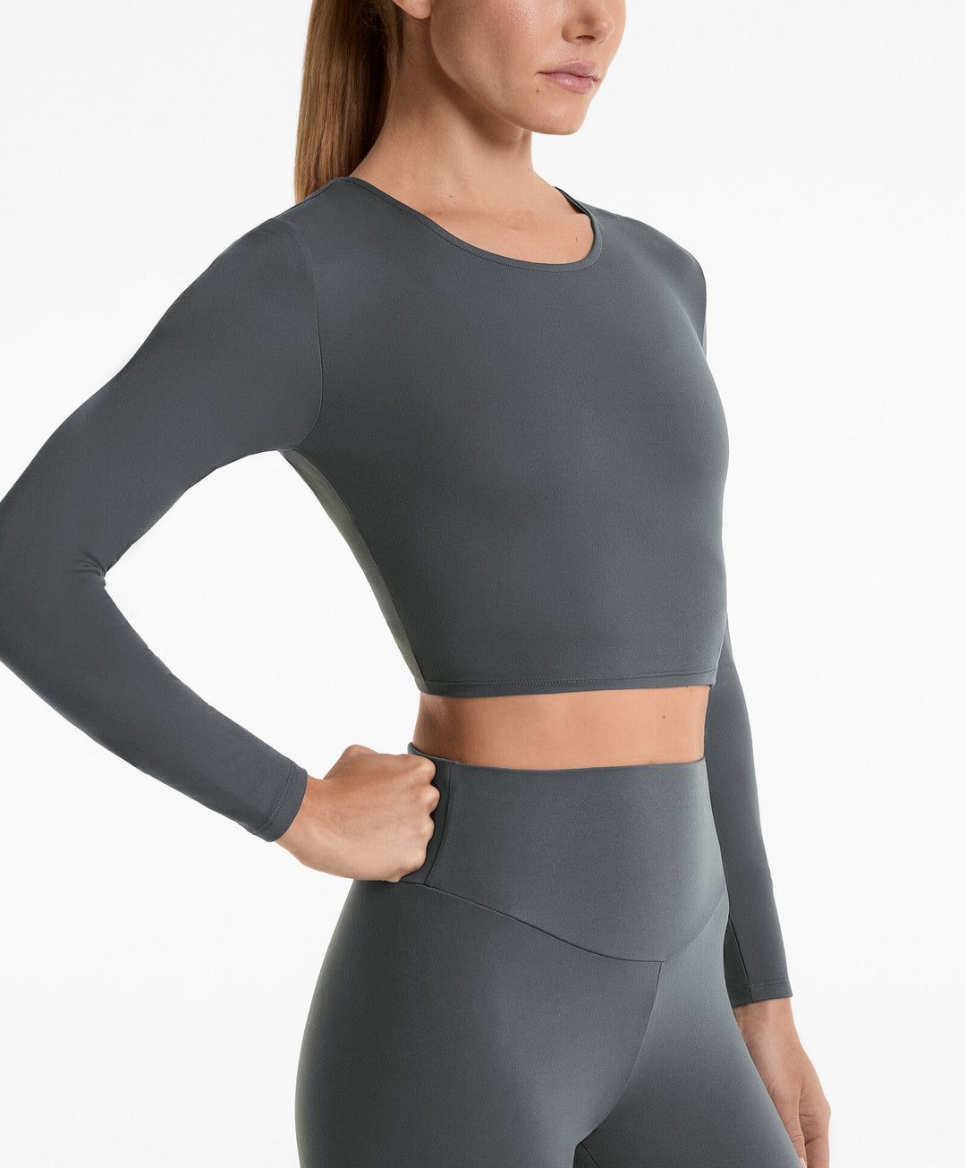 Moudda Oysho - T-Shirt Manches Longues Crop Comfortlux - Twist Dos - Tunisie 4