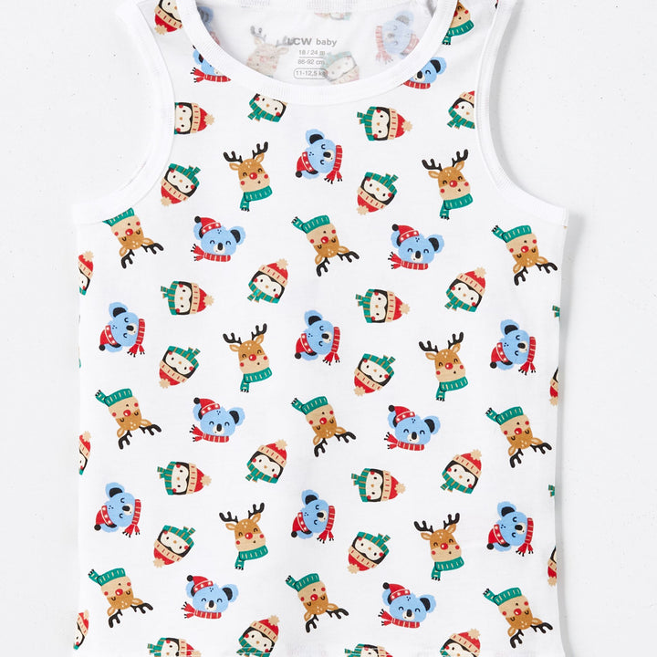 Moudda LC Waikiki - Débardeur en jersey Garçon Imprimé écru - Tunisie 2