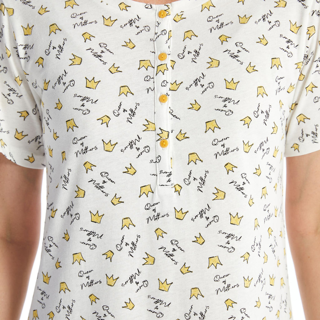 Moudda LC Waikiki - Chemise de nuit maternité Femme Imprimé écru - Tunisie 3