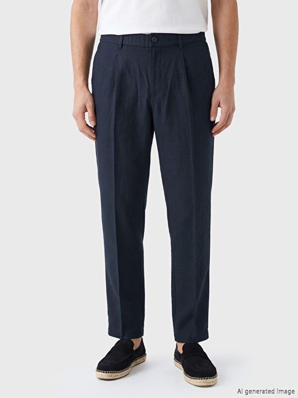 Moudda LC Waikiki - Pantalon mi-saison en tissu pour Homme couleur Bleu marine - Tunisie 2