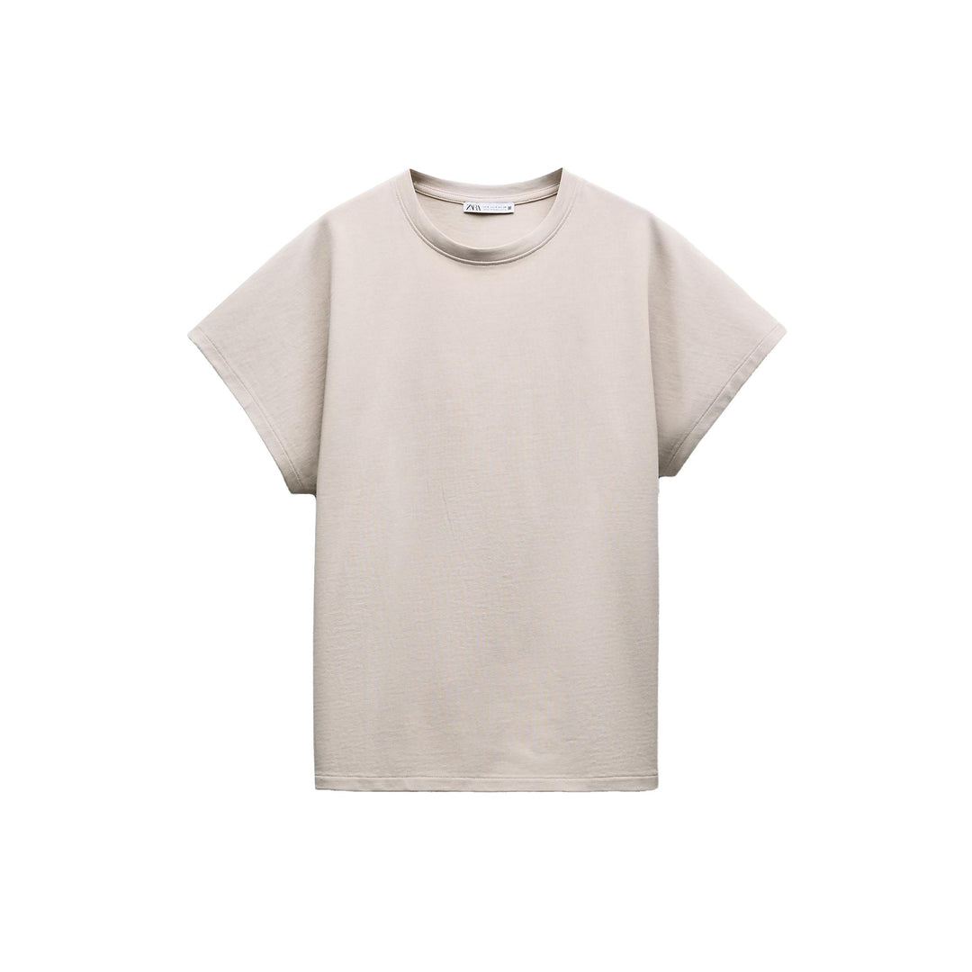 Moudda ZARA - T-shirt haut de gamme, col rond, tombant, en lin - Tunisie 2