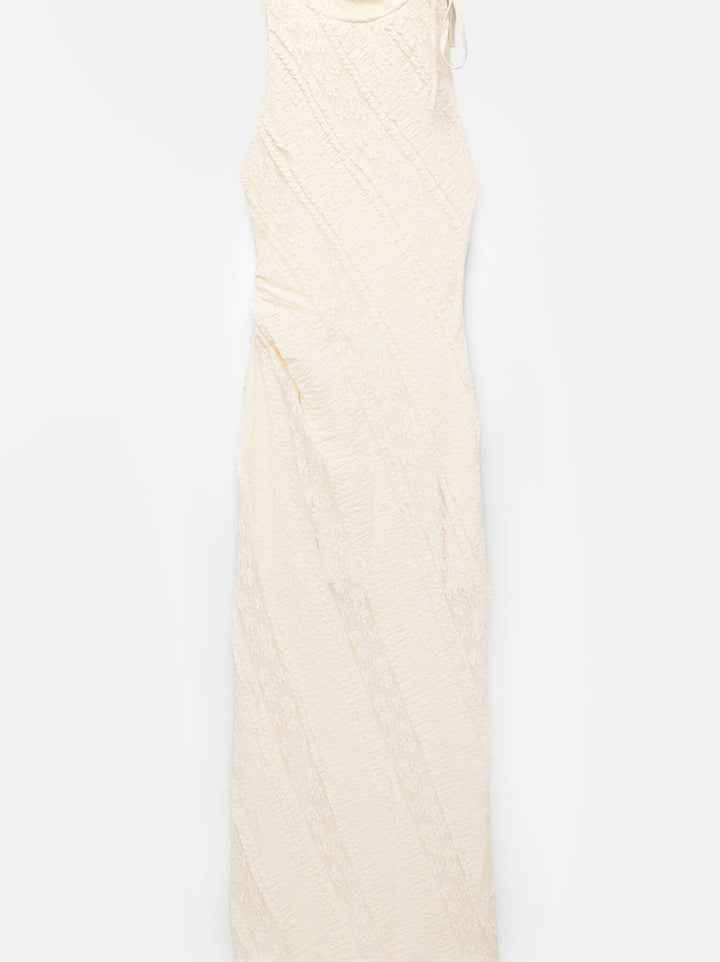Moudda PULL & BEAR - Robe Midi Dentelle - Écru - Tunisie 3