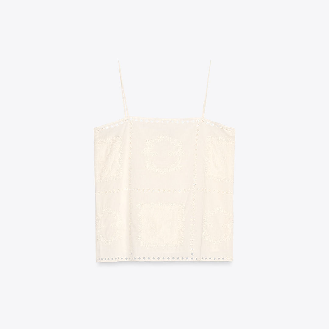 Moudda ZARA - Top Bretelles - Broderie & Perles - Tunisie 1