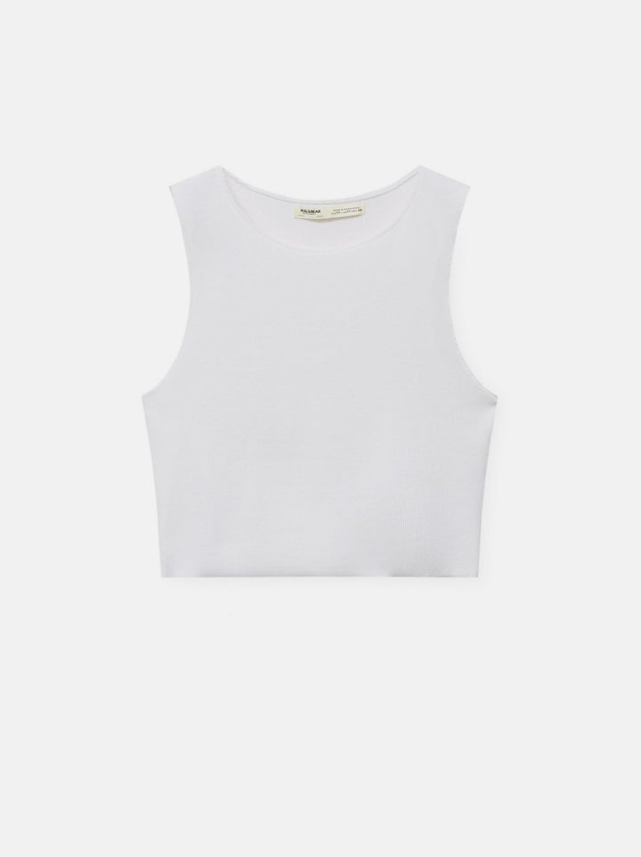 Moudda PULL & BEAR - Body Top Côtelé Sans Manches - Tunisie 2