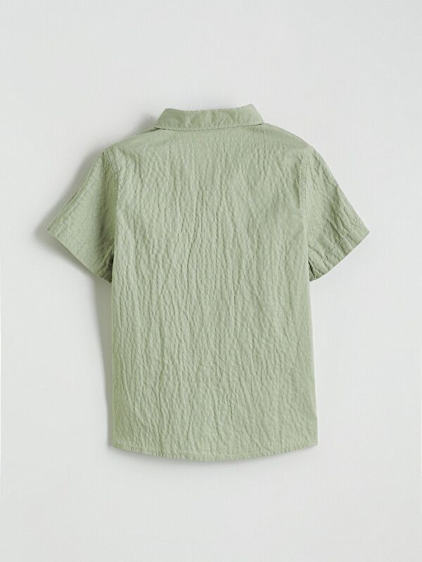 Moudda LC Waikiki - Chemise manches courtes en tissu pour Garçon couleur Vert terne - Tunisie 3