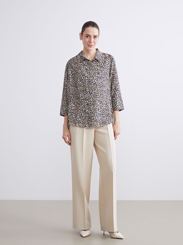 Moudda LC Waikiki - Chemise tissée imprimée manches longues Femme Imprimé en noir - Tunisie 2