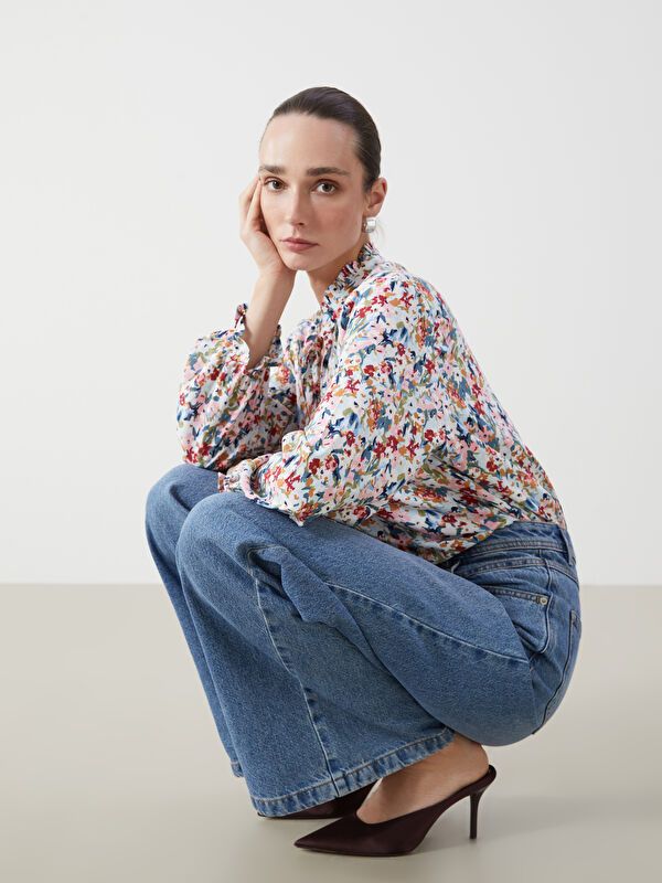 Moudda LC Waikiki - Chemise tissée imprimée cv à manches longues pour Femmes - Tunisie 1