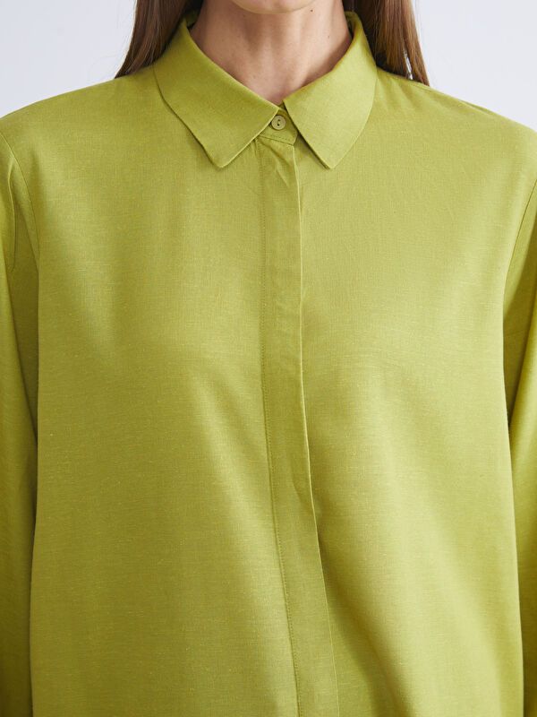 Moudda LC Waikiki - Tunique à manches longues Femme Kaki clair - Tunisie 3