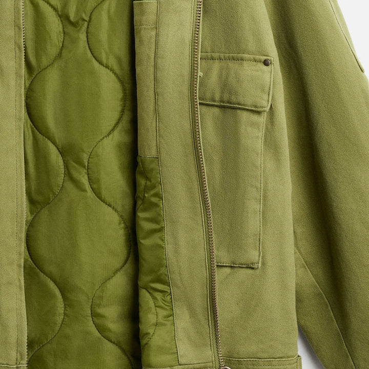 Moudda ZARA - Veste Canvas Vert - Col Velours (Bleu Cobalt) - Tunisie 4