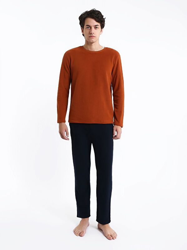 Moudda LC Waikiki - Ensemble pyjama en jersey à manches longues et bas longs pour Hommes - Tunisie 1
