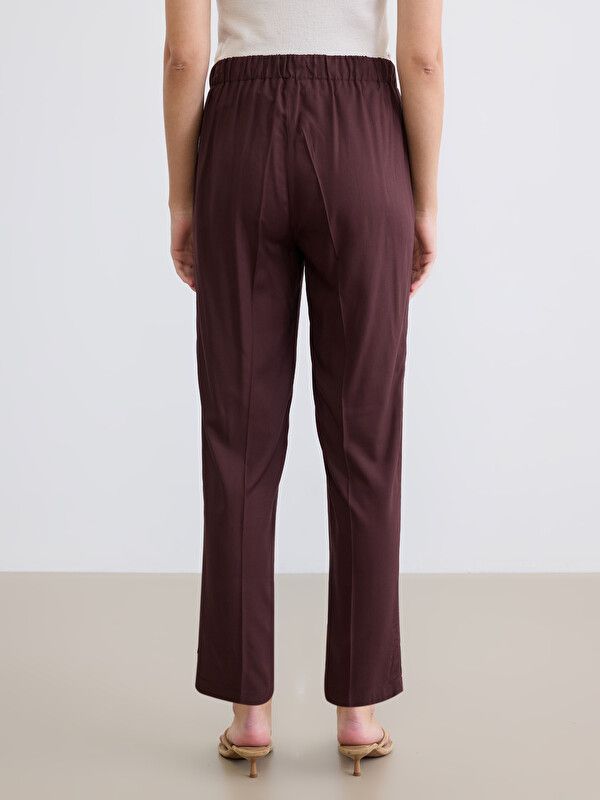 Moudda LC Waikiki - Pantalon fin en tissu pour Femme couleur Marron - Tunisie 4