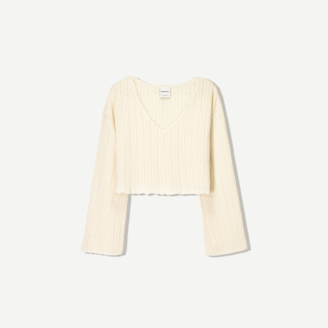 Moudda BERSHKA - Pull Rustique Ouvert - Col Piqué - Tunisie 1
